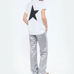 Golden Goose Tee-shirt Big Star Coton Blanc Noir 19