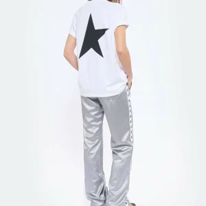 Golden Goose Tee-shirt Big Star Coton Blanc Noir 19