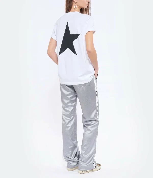 Golden Goose Tee-shirt Big Star Coton Blanc Noir 7