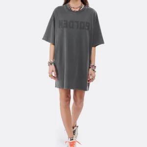 Golden Goose Robe Tee-shirt Golden Coton Anthracite 10