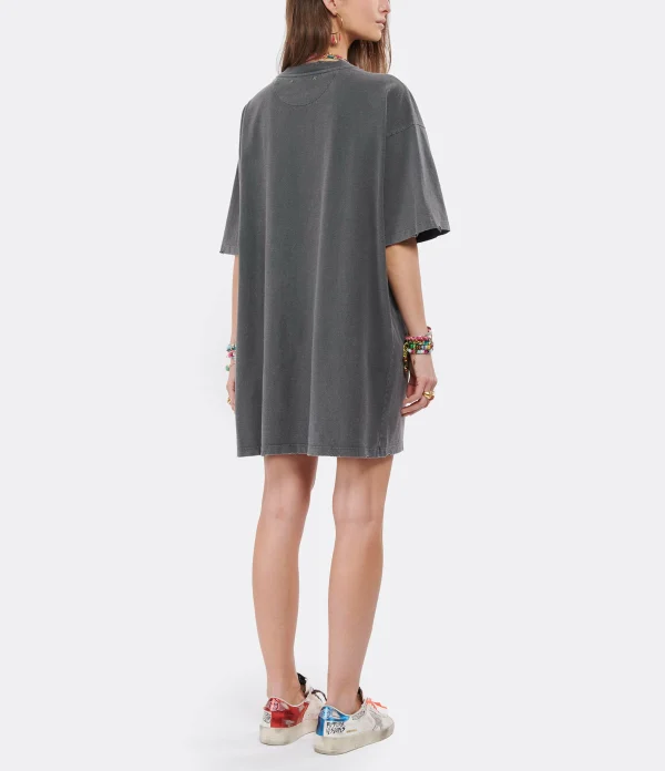 Golden Goose Robe Tee-shirt Golden Coton Anthracite 5