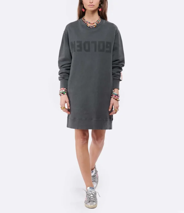 Golden Goose Robe Sweatshirt Golden Coton Anthracite 4