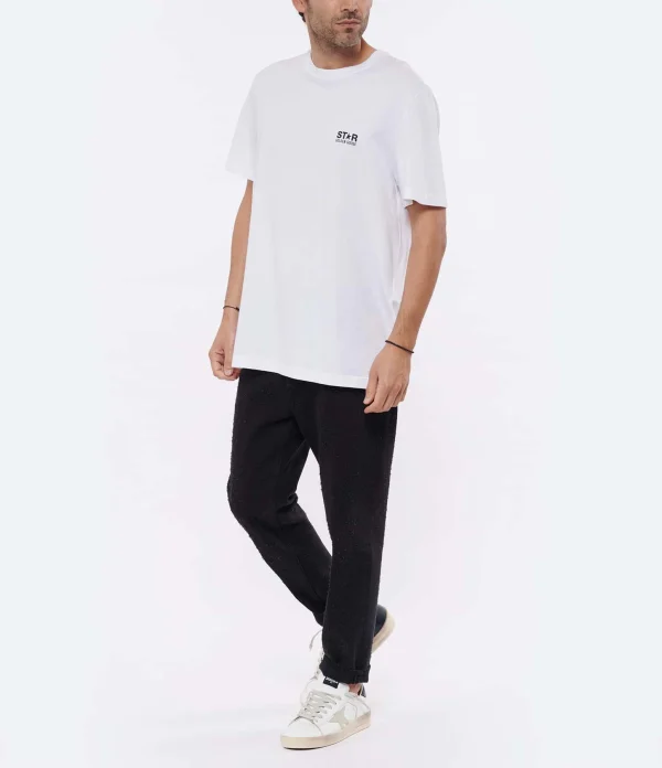 Golden Goose Tee-shirt Big Star Homme Coton Blanc 6