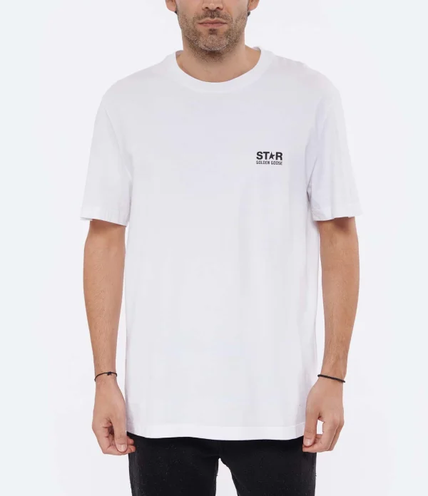 Golden Goose Tee-shirt Big Star Homme Coton Blanc 5