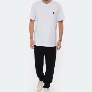 Golden Goose Tee-shirt Homme Étoile Coton Blanc Noir 13