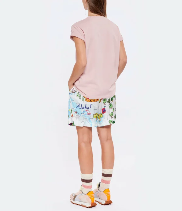 Golden Goose Tee-shirt Étoile Coton Rose Blanc 6