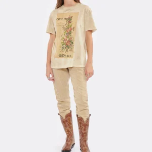 Golden Goose Tee-shirt Journey Coton Beige 13