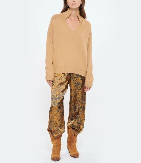 Golden Goose Pantalon Journey Marron Bleu 9