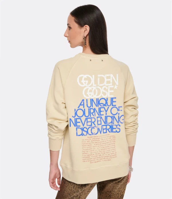 Golden Goose Sweatshirt Journey Coton Beige 6