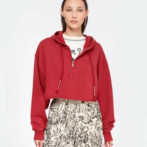 Golden Goose Crop Sweatshirt Hoodie Court Journey Coton Rouge 11