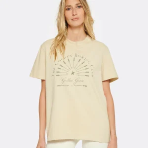 Golden Goose Tee-shirt Journey Coton Beige 11