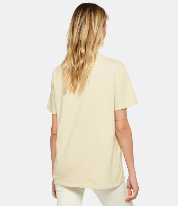 Golden Goose Tee-shirt Journey Coton Beige 6