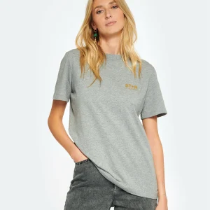 Golden Goose Tee-shirt Big Star Coton Gris 11