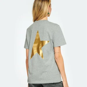 Golden Goose Tee-shirt Big Star Coton Gris 15