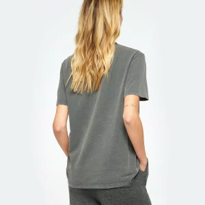 Golden Goose Tee-shirt Golden Logo Coton Anthracite 15