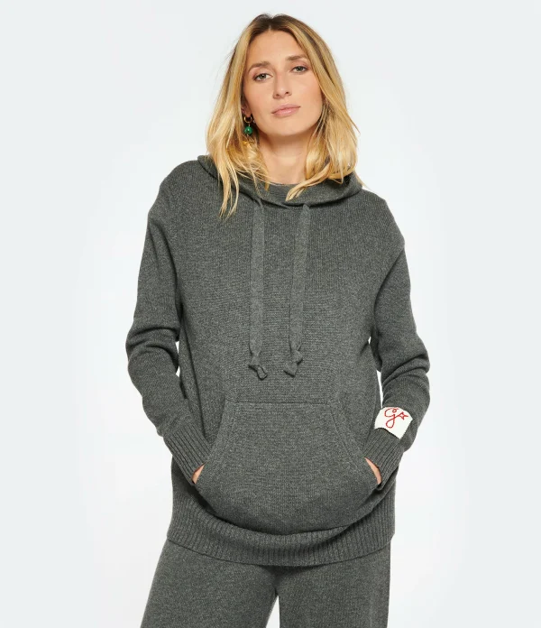 Golden Goose Sweatshirt Hoodie Golden Cachemire Gris 4