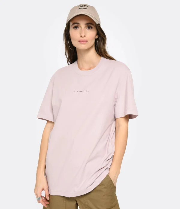 Golden Goose Tee-shirt Journey Homme Coton Rose Shadow 6