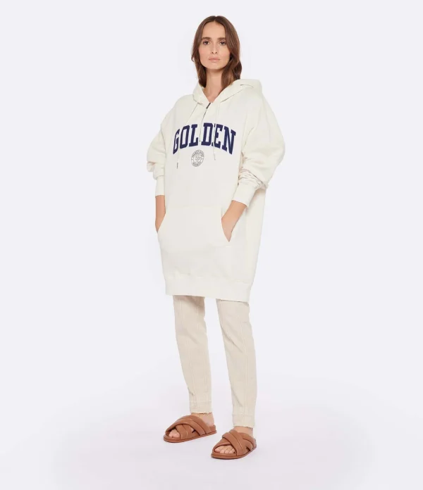 Golden Goose Robe Hoodie Journey Coton Blanc 5