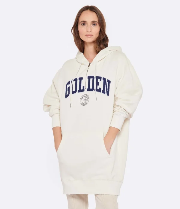 Golden Goose Robe Hoodie Journey Coton Blanc 4