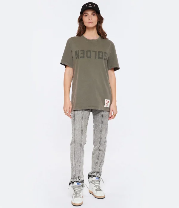 Golden Goose Tee-shirt Golden Homme Coton Olive 7