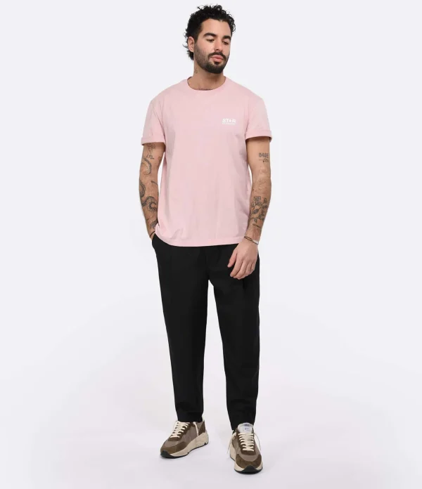 Golden Goose Tee-shirt Star Homme Coton Rose 7