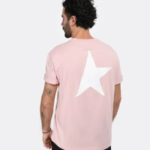 Golden Goose Tee-shirt Star Homme Coton Rose 16