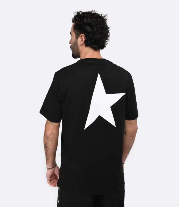 Golden Goose Tee-shirt Big Star Homme Coton Noir Blanc 6