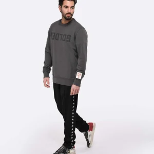 Golden Goose Sweatshirt Golden Homme Coton Gris Anthracite 15