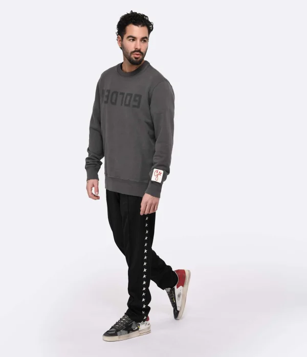 Golden Goose Sweatshirt Golden Homme Coton Gris Anthracite 6