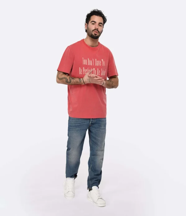 Golden Goose Tee-shirt Journey Homme Coton Rouge 6