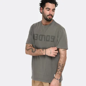 Golden Goose Tee-shirt Golden Homme Coton Olive 12