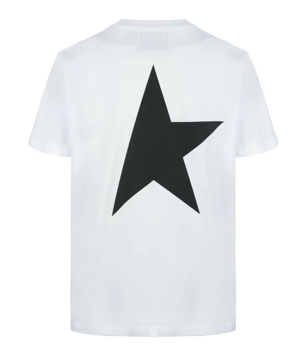 Golden Goose Tee-shirt Big Star Coton Blanc Noir 3