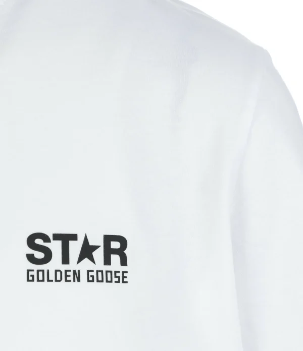 Golden Goose Tee-shirt Big Star Coton Blanc Noir 4