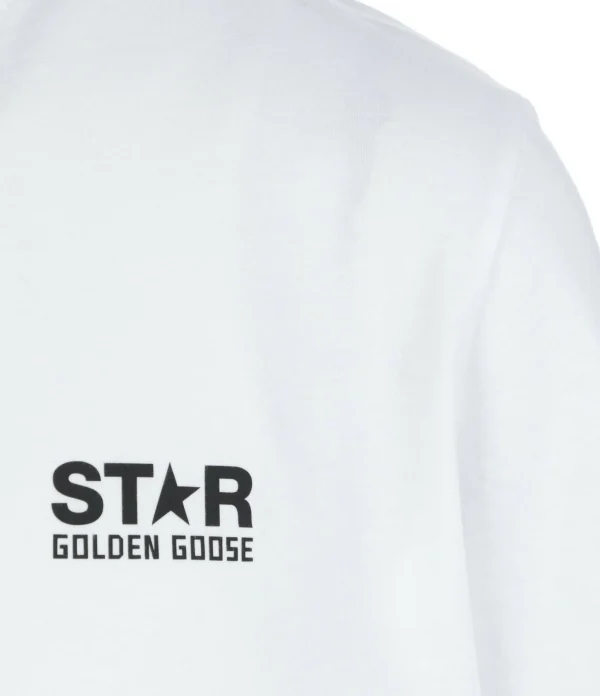 Golden Goose Tee-shirt Big Star Coton Blanc Noir 4