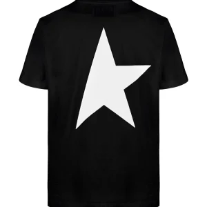 Golden Goose Tee-shirt Big Star Coton Noir Blanc 10