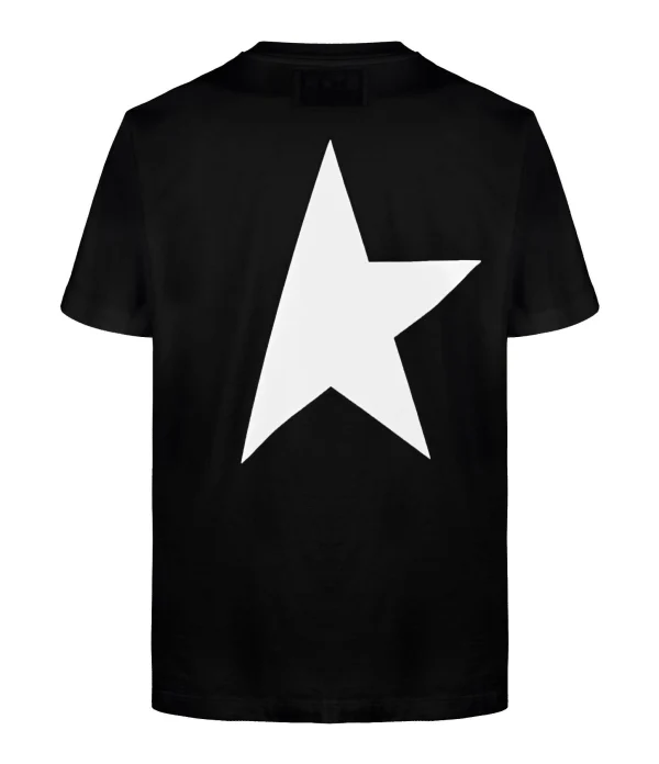 Golden Goose Tee-shirt Big Star Coton Noir Blanc 3