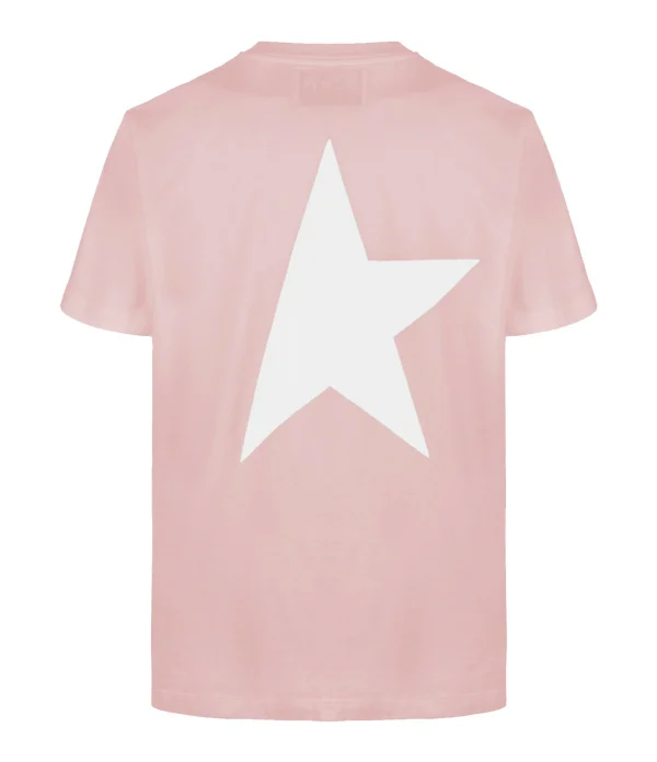 Golden Goose Tee-shirt Star Homme Coton Rose 3