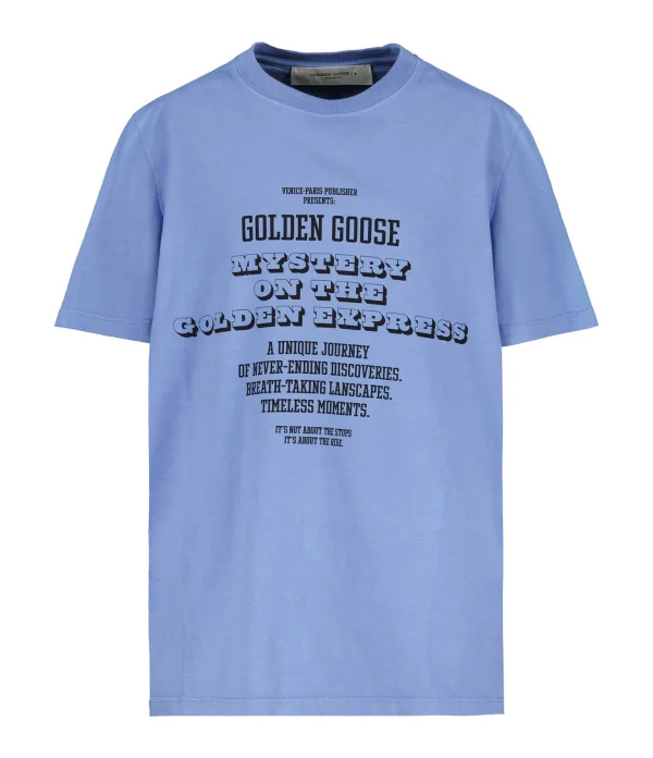 Golden Goose Tee-shirt Homme Journey Mistery Coton Bleu 1