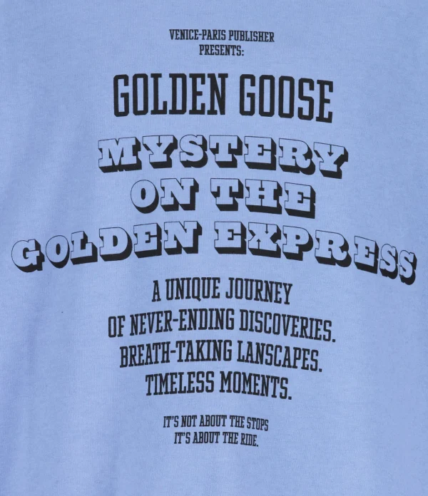 Golden Goose Tee-shirt Homme Journey Mistery Coton Bleu 3