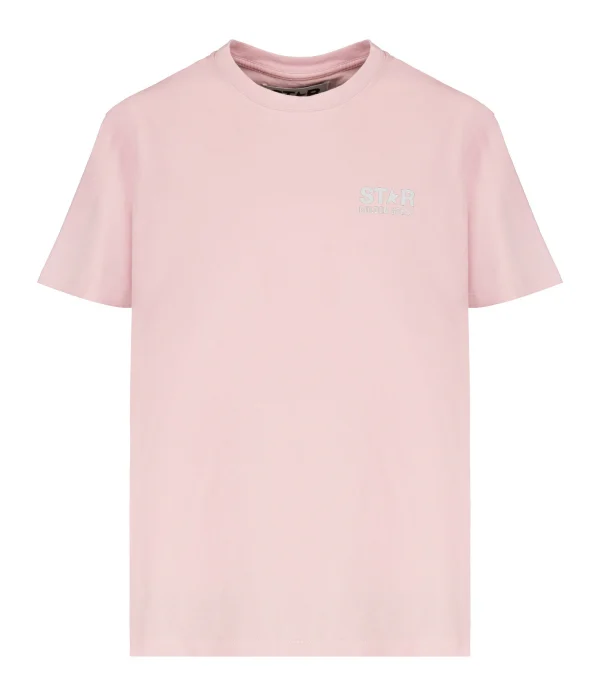 Golden Goose Tee-shirt Star Homme Coton Rose 1