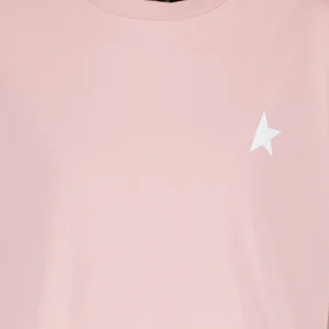 Golden Goose Tee-shirt Étoile Coton Rose Blanc 9