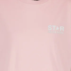 Golden Goose Tee-shirt Star Homme Coton Rose 12