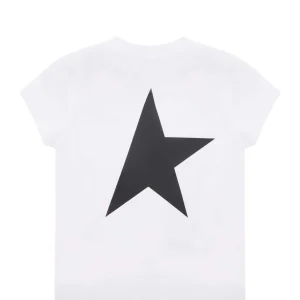 Golden Goose Tee-shirt Enfant Star Coton Blanc Noir 6