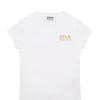 Golden Goose Tee-shirt Enfant Star Coton Blanc Doré 16