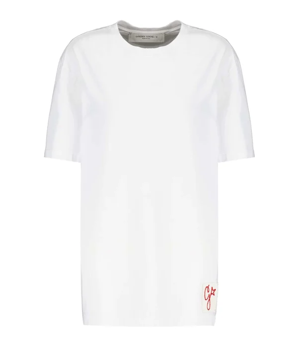 Golden Goose Tee-shirt Golden Homme Coton Blanc Vintage 1