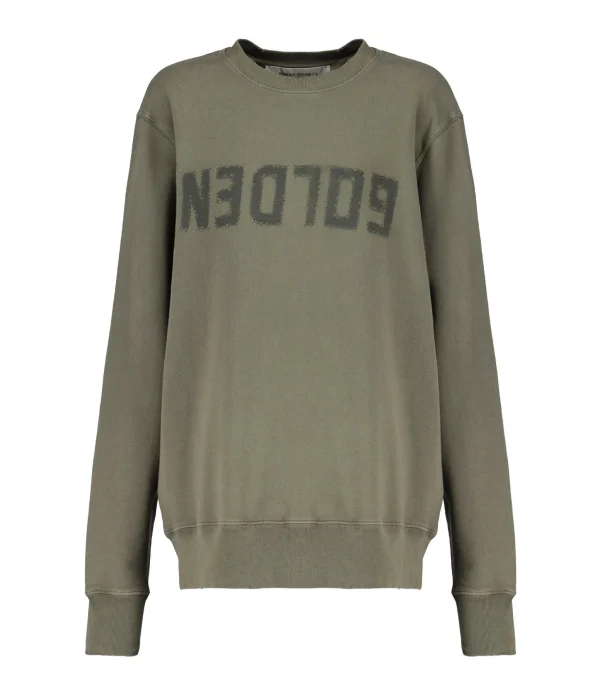 Golden Goose Sweatshirt Golden Homme Coton Olive 1