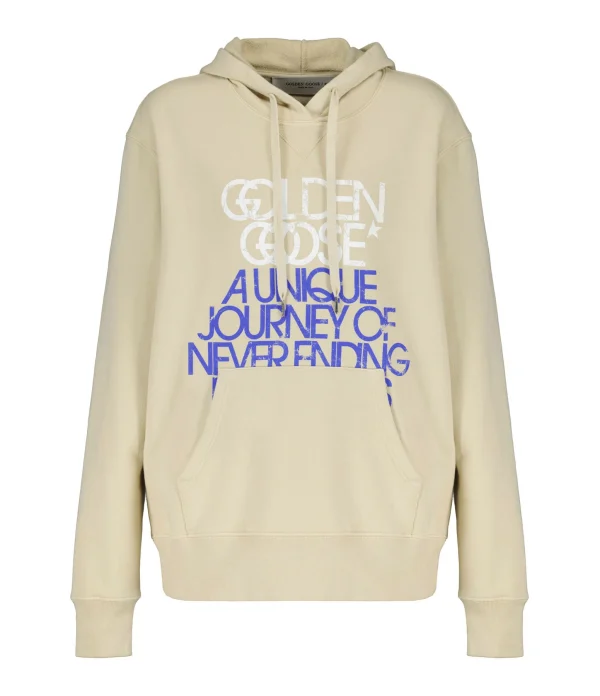 Golden Goose Sweatshirt Hoodie Journey Homme Coton Beige 1