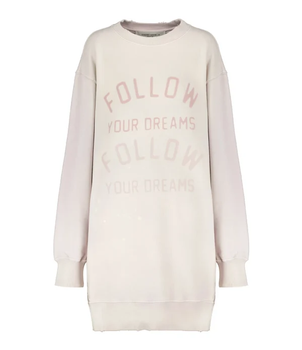 Golden Goose Sweatshirt Journey Coton Rose 1