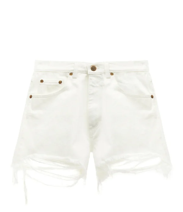 Golden Goose Short Journey Denim Coton Écru 1