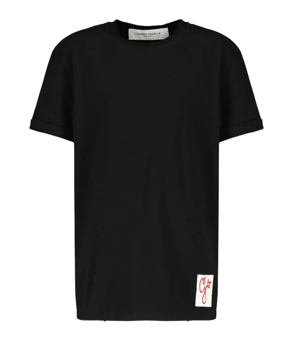 Golden Goose Tee-shirt Golden Coton Noir Vintage 1